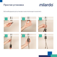 Milardo Смеситель для кухни черный матовый Meal M02BLR0M05