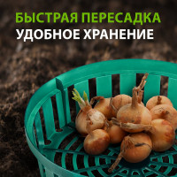 СИБРТЕХ Корзина посадочная круглая, 300x75 мм 65076