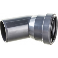 Отвод ХЕМКОР НПВХ внутренняя канализация 50 мм 45 градусов 2391027 0 2066