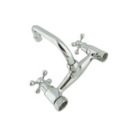 Настенный двухвентильный смеситель для кухни OUTE из латуни, хром T5050A-1