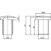Хромированный сифон для раковины Kopfgescheit KG-A100