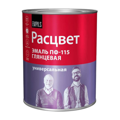 Эмаль Расцвет ПФ-115 бежевая, 0.9 кг 9003