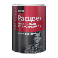 Грунт-эмаль по ржавчине Расцвет алкидная, вишневая, 0.9 кг 65198