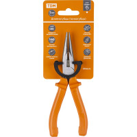 Длинногубцы (тонкогубцы/плоскогубцы) TDM ELECTRIC с пластиковыми рукоятками, углеродистая сталь, 160 мм, серия "Гранит" SQ1009-0201