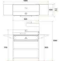 Мангал гриль Professional Optima BBQ GRATAR POBn 3001