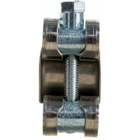 Силовой хомут Nord-Yada Д: 23-25 мм, Ш: 18 мм, Т: 0,6 мм, болт: М5х40, нерж. сталь 903115