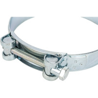 Силовой хомут Nord-Yada Д: 113-121 мм, Ш: 24 мм, Т: 1,5 мм, болт: М8х75, оцинкованная сталь 906006