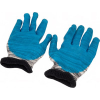 Трикотажные утепленные перчатки РемоКолор с плотным латексным обливом 24-2-108