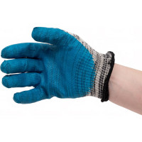 Трикотажные утепленные перчатки РемоКолор с плотным латексным обливом 24-2-108