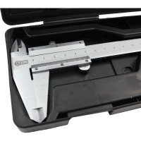 Штангенциркуль ON металлический, 200 мм с глубиномером, шаг 0,02мм, пластик кейс 05-05-200