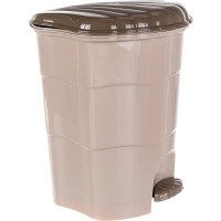 Ведро для мусора Violet с педалью, 11 л, латте-капучино 151120