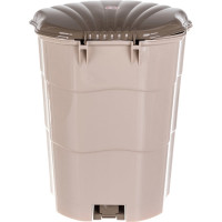 Ведро для мусора Violet с педалью, 11 л, латте-капучино 151120