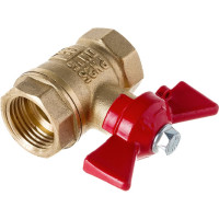 Латунный шаровой кран для воды VALFEX OPTIMA 1/2" ВР/ВР ручка-бабочка 11Б27фт1М VF.217.L0B1.012.Bir