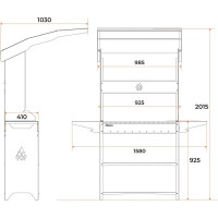 Мангал с навесом Professional Standart ROOF GRATAR PSR 3000