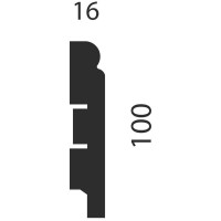 Плинтус COSCA DECOR AP76 под покраску, белый, 100x16x2400 мм, МДФ, с пазом СПБ098265