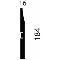 Плинтус COSCA DECOR AP25 под покраску, белый, 184x16x2400 мм, МДФ, с пазом СПБ098353