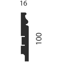 Плинтус COSCA DECOR AP10 под покраску, белый, 100x16x2400 мм, МДФ, с пазом СПБ095913