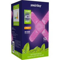 Светодиодная LED лампа Smartbuy ФИТО 5 лепестков-40W/E27 SBL-5-leaves-40-fito-E27