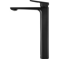 Высокий смеситель для раковины Swedbe Kronos однорычажный, черный матовый 2015B