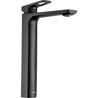 Высокий смеситель для раковины Swedbe Kronos однорычажный, черный матовый 2015B