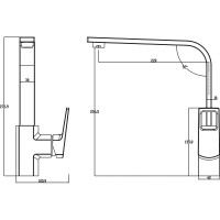 Кухонный смеситель Swedbe Kronos черный матовый 2041B