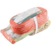 Ремень для крепления груза FIT храповый механизм 196 мм, лента 50 мм x 6 м, 2000/4000 кг 64920