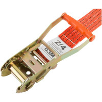 Ремень для крепления груза FIT храповый механизм 196 мм, лента 50 мм x 6 м, 2000/4000 кг 64920