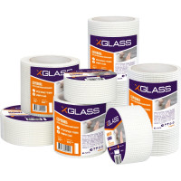 Лента серпянка стеклотканевая самоклеящаяся X-Glass Pro 45 мм х 153 м 220072