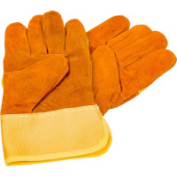 Спилковые комбинированные утепленные синтепоном перчатки РемоКолор 24-2-114