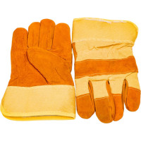 Спилковые комбинированные утепленные синтепоном перчатки РемоКолор 24-2-114