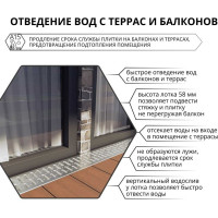 Водоотводный пластиковый лоток Gidrolica 1000x115x58 мм с решеткой стальной оцинкованной 080096