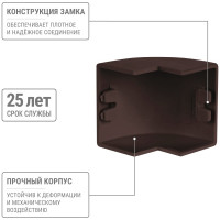 Внешний угол TDM ELECTRIC КМН, бук, 25х16 упаковка 4 шт SQ0411-0313