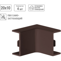 Внутренний угол TDM ELECTRIC КМВ 20х10 бук (4 шт./комплект) SQ0411-0322