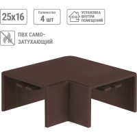 Поворот на 90 гр. TDM ELECTRIC КМП, бук, 25х16 упаковка 4 шт SQ0411-0343