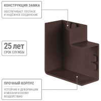 Поворот на 90 гр. TDM ELECTRIC КМП, бук, 25х16 упаковка 4 шт SQ0411-0343