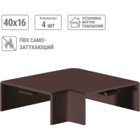 Поворот на 90 гр. TDM ELECTRIC КМП, бук, 40x16 упаковка 4 шт SQ0411-0344