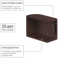 Заглушка кабельной трассы TDM ELECTRIC КМЗ, бук, 15х10 упаковка 4 шт SQ0411-0330