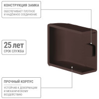 Заглушка кабельной трассы TDM ELECTRIC КМЗ 20х10 бук (4 шт./комплект) SQ0411-0332