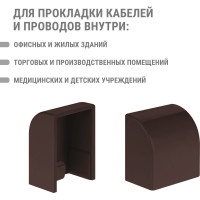 Заглушка кабельной трассы TDM ELECTRIC КМЗ, бук, 25х16 упаковка 4 шт SQ0411-0333