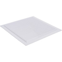 Решетка вентиляционная вытяжная без рамки (190x190 мм; белая) ВИЕНТО 1919В