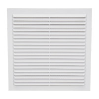 Решетка вентиляционная вытяжная без рамки (190x190 мм; белая) ВИЕНТО 1919В