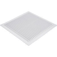 Решетка вентиляционная вытяжная без рамки (190x190 мм; белая) ВИЕНТО 1919В