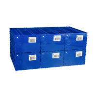 Пластиковый короб СТЕЛЛА-ТЕХНИК 140x250x100 мм, комплект 6 штук C-2-К6-синий-прозрачный