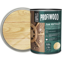 Алкидно-уретановый яхтный лак PROFIWOOD (атмосферостойкий; матовый; 0.8 л; 0.7 кг) 63496