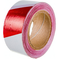 Оградительная сигнальная лента РемоКолор красно-белая, 50 мм х 200 м 49-7-201