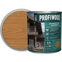 Алкидный антисептик PROFIWOOD (лаковый; тонирующий; атмосферостойкий; бук; 2.6 л; 2.4 кг) 67018