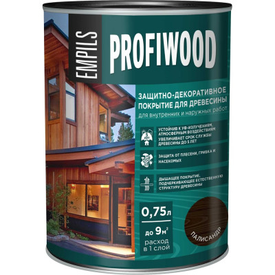 Защитно-декоративное покрытие для древесины PROFIWOOD (палисандр; 0.75 л; 0.7 кг) 72628