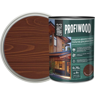 Защитно-декоративное покрытие для древесины PROFIWOOD (тик; 0.75 л; 0.7 кг) 72624