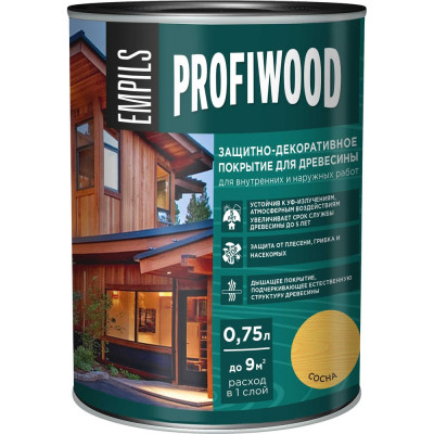 Защитно-декоративное покрытие для древесины PROFIWOOD (сосна; 0.75 л; 0.7 кг) 72619