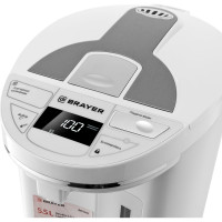 Термопот BRAYER 1450 Вт, 5.5 л, 2 способа подачи воды, LCD-дисплей BR1091WH